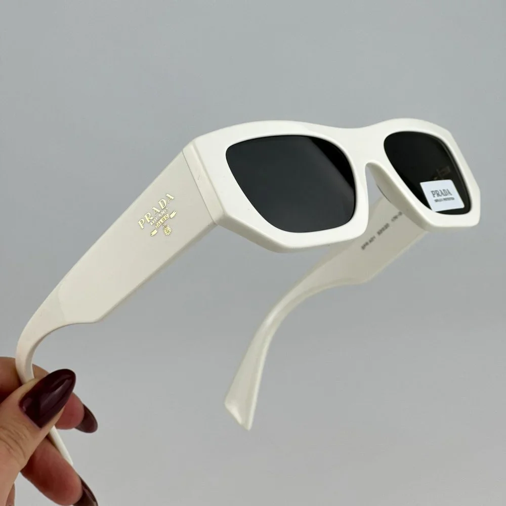 Prada PRA01S 17K08Z Sunglasses White Grey Unisex PR A01S